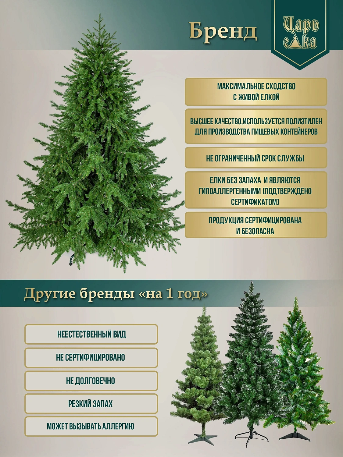 Ель искусственная Царь Елка Лесная